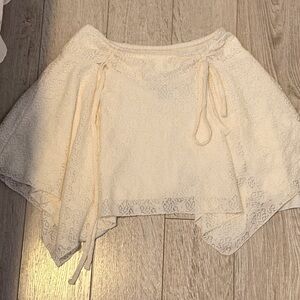 Ivory Lace Overlay Skirt SMALL